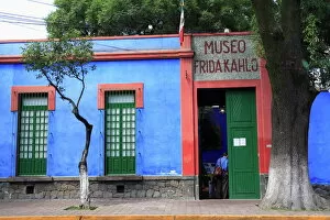 Door Collection: Frida Kahlo museum, Coyoacan, Mexico City, Mexico, North America