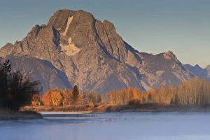 Snake River Prints: Frosty autumn (fall) dawn at Oxbow Bend