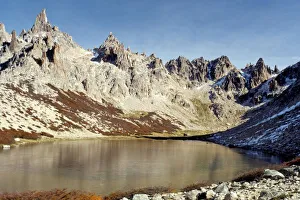 Barren Prints: Frozen lake below Cerro Catedral, Bariloche, Argentina, South America