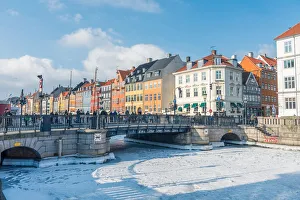 Winter Scene Prints: Frozen Mindeankeret, Copenhagen, Denmark, Scandinavia, Europe