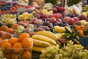 Healthy Eating Prints: Fruit, Campo de Fiori market, Rome, Lazio, Italy, Europe