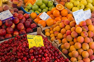 Produce Prints: Fruit for sale in Mercato di Campo de Fiori, Rome, Lazio, Italy, Europe