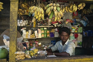 One Young Man Only Prints: Fruit seller, Port Blair, Andaman Islands, India, Asia