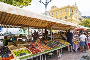Varied Prints: Fruit and vegetable market, Cours Saleya, Old Town, Vieille Ville, Nice, Cote d Azur