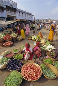 Arranging Prints: Fruit and vegetable sellers in the street