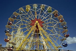 Barcelona Prints: Funfair, Tibidabo, Barcelona, Catalonia, Spain, Europe