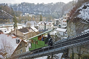 Funicular Railway Prints: Funicular railway, Fribourg, Switzerland, Europe