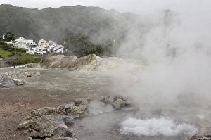 Hot Springs Prints: Furnas village, Sao Miguel Island, Azores, Portugal, Europe