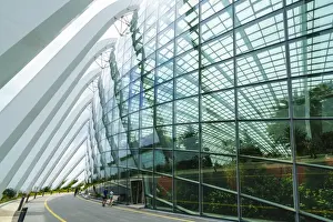 Botanical Garden Prints: One of the futuristic conservatories at the Gardens by the Bay botanical gardens