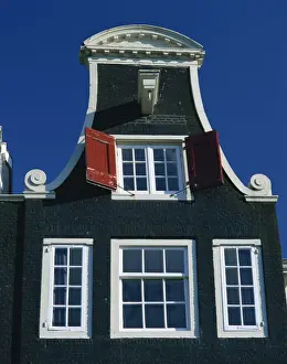 Gabled Prints: Gable end of a typical house in Amsterdam, Holland, Europe