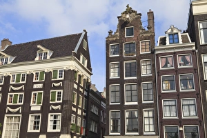 Gabled Prints: Gabled houses dating from the 17th century, Amsterdam, Netherlands, Europe
