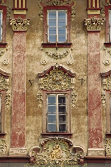West Bohemia Prints: Gabler House facade, Cheb, West Bohemia, Czech Republic, Europe
