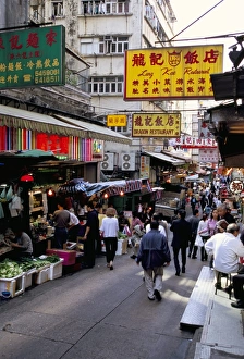 Mid Level Prints: Gage Street, Mid-Levels, Hong Kong Island, Hong Kong, China, Asia