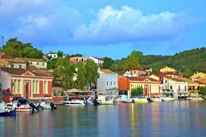Typically Greek Gallery: Gaios Harbour, Paxos, The Ionian Islands, Greek Islands, Greece, Europe