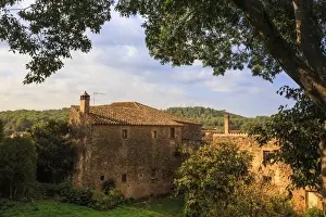 Girona Prints: Gala Dali Castle Museum, rural view from medieval home and now museum of Salvador Dali