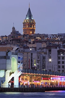 Galata Tower Prints: Galata Bridge, Istanbul, Turkey, Europe