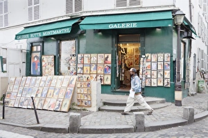 Posters Prints: Galerie Butte Montmartre, Montmartre, Paris, Ile de France, France, Europe