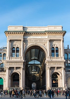 Milan Prints: Galleria Vittorio Emanuelle II in Milan, Lombardy, Italy, Europe
