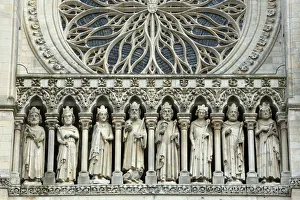 Picardie Prints: Gallery of Kings restored by Viollet-le-Duc between 1849 and 1861, Amiens Cathedral