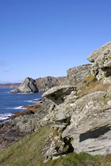 Boulders Prints: Gammon Head and Bolt Head, Devon, England, United Kingdom, Europe