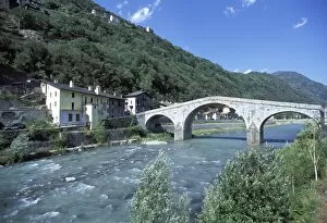Images Dated 6th January 2010: Ganda Bridge over the Adda River near Morbegno, Valtellina, Lombardy, Italy, Europe