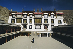 Facing Away Prints: Ganden Palace, Drepung Monastery, Lhasa, Tibet, China, Asia