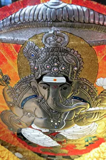 Elephant Prints: Ganesh, Batu Caves, Kuala Lumpur, Malaysia, Southeast Asia, Asia