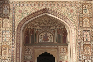 Jaipur Prints: Ganesh Bol Gate, Amber Fort Palace, Jaipur, Rajasthan, India, Asia