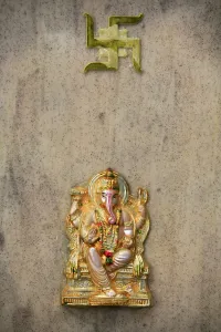 Images Dated 16th February 2006: Ganesh and swastika, Batu Caves, Kuala Lumpur, Malaysia, Southeast Asia, Asia