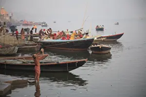 Anchor Prints: Ganges River, Varanasi, Uttar Pradesh, India, Asia