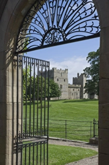 Through the garden gate, Raby castle, Staindrop, County Durham, England Through the garden gate, Raby castle, Staindrop, County Durham, England