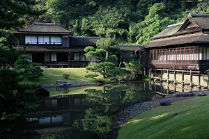 Kamakura Prints: Garden in Kamakura, Honshu, Japan