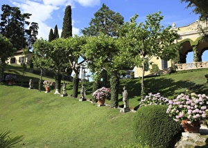 Como Lake Prints: Garden of the Villa Balbianello, Lenno, Lake Como, Lombardy, Italy, Europe