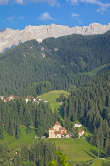 St Cristina Prints: Gardena Castle, St. Cristina, Gardena Valley