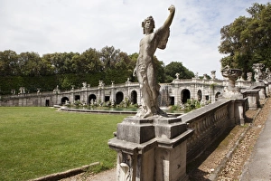 Caserta Prints: The gardens, Royal Palace, Caserta, Campania, Italy, Europe
