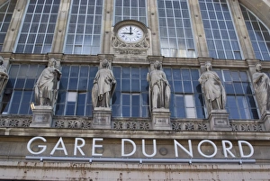 Railway Stations Prints: Gare du Nord railway station, and Eurostar Terminal, Paris, France, Europe