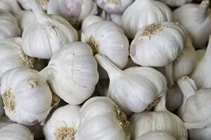 Garlic on market stall