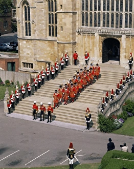 Garter ceremony, St. Georges Chapel, Windsor Castle, Berkshire, England