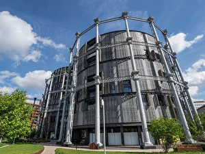 Public Park Prints: Gasholder Park, King's Cross, London, England, United Kingdom, Europe