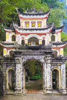 Gate of Bich Dong Pagoda, Hoa Lu District, Ninh Binh Province, Vietnam, Indochina