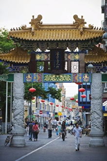 Gates Prints: Gate in Chinatown, The Hague, Netherlands, Europe