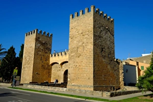 City Walls Prints: Gate of the city walls, Alcudia, Majorca, Balearic Islands, Spain, Europe