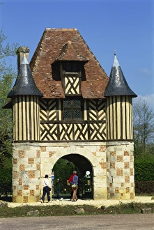 Entrances Prints: Gatehouse dating from the 15th and 16th centuries, Crevecoeur Manor, Basse Normandie