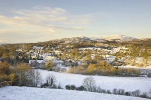 Gatehouse of Fleet in winter snow, Dumfries and Galloway, Scotland, United Kingdom, Europe