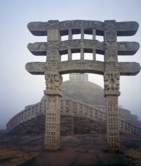 Ornament Prints: Gateway, Buddhist stupa