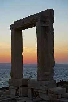 Archaeological Gallery: Gateway, Temple of Apollo, at the archaeological site, Naxos, Cyclades Islands