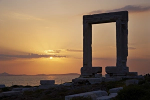 Gateway, Temple of Apollo, archaeological site, Naxos, Cyclades, Greek Islands, Greece, Europe