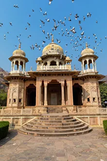 Stairs Prints: Gatore Ki Chhatriyan, Jaipur, Rajasthan, India, South Asia, Asia