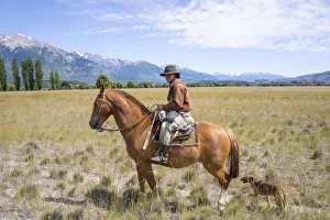 Profiles Prints: Gaucho on horseback, Patagonia, Argentina, South America