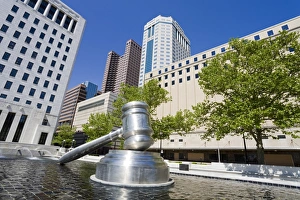 Ohio Prints: Gavel sculpture outside the Ohio Judicial Center, Columbus, Ohio, United States of America